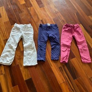 Lot of 3 girl size 4T pants